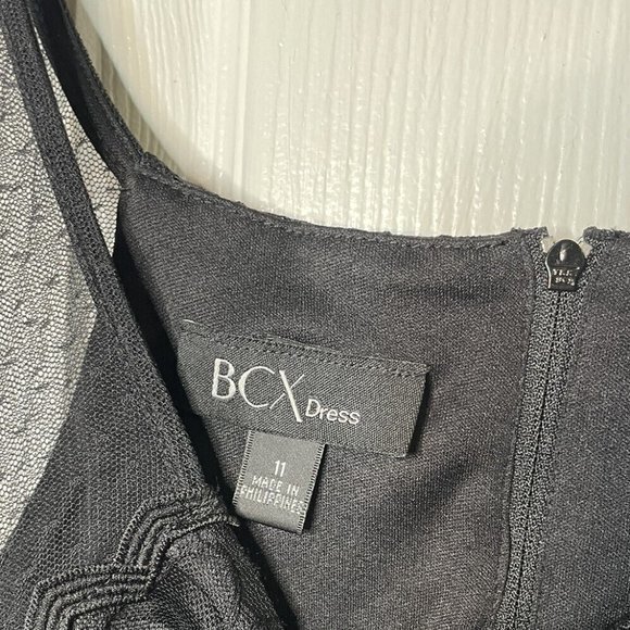 BCX Junior's Black All-Over Lace Mesh Sheer Illusion Bodycon Dress Size 11 - Picture 2 of 8